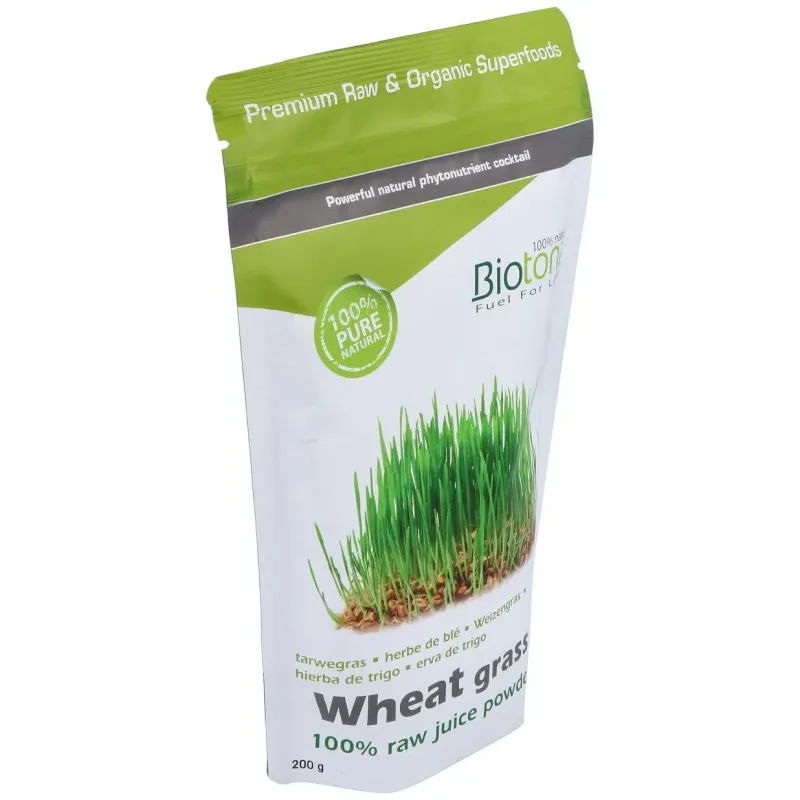 Wheat grass raw jugo de trigo 200gr. bio 2 | Farmacia Barata
