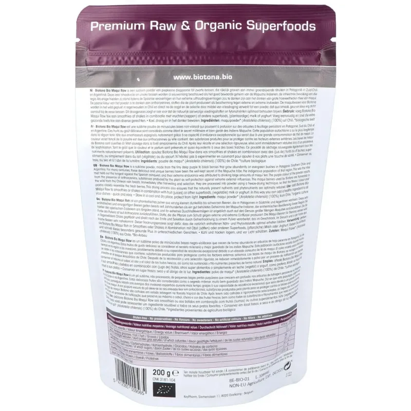 Maqui raw 200gr. bio 2 | Farmacia Barata