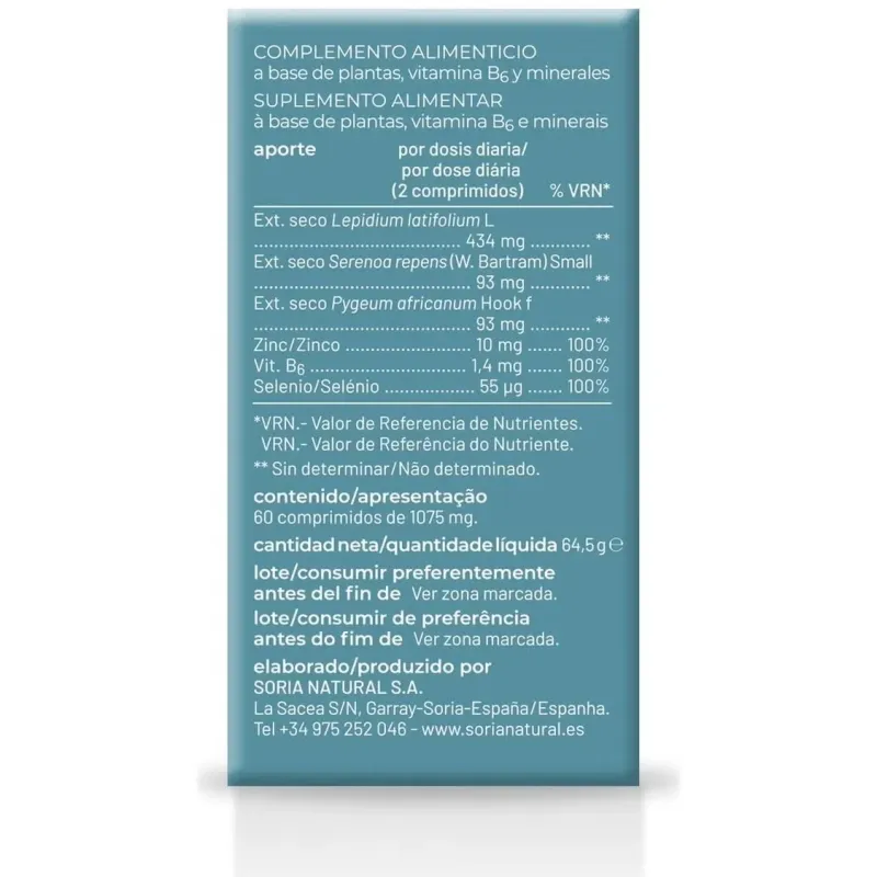 Prostasor 60comp. - soria natural | Farmacia Barata