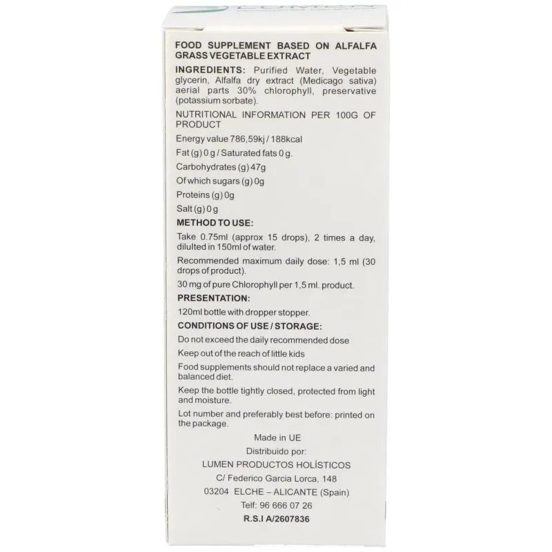Lumen clorofila de alfalfa 120ml | Farmacia Barata