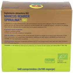 Spirulina bio recarga 540comp. marcus rohrer 2 | Farmacia Barata
