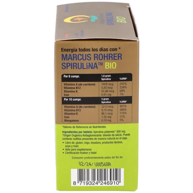 Spirulina bio recarga 540comp. marcus rohrer 2 | Farmacia Barata