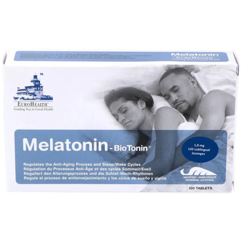 Eurohealth melatonin biotonin 1.9mg 120comp | Farmacia Barata