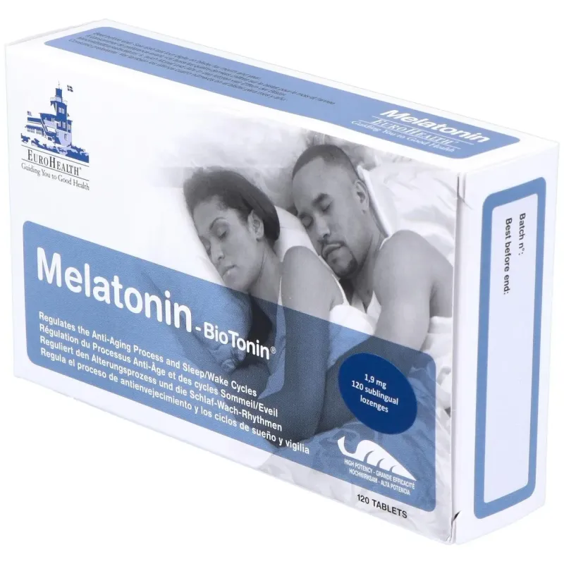 Eurohealth melatonin biotonin 1.9mg 120comp | Farmacia Barata