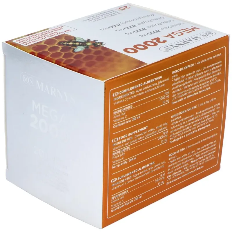 Jalea real mega 2000mg 20viales 2 | Farmacia Barata