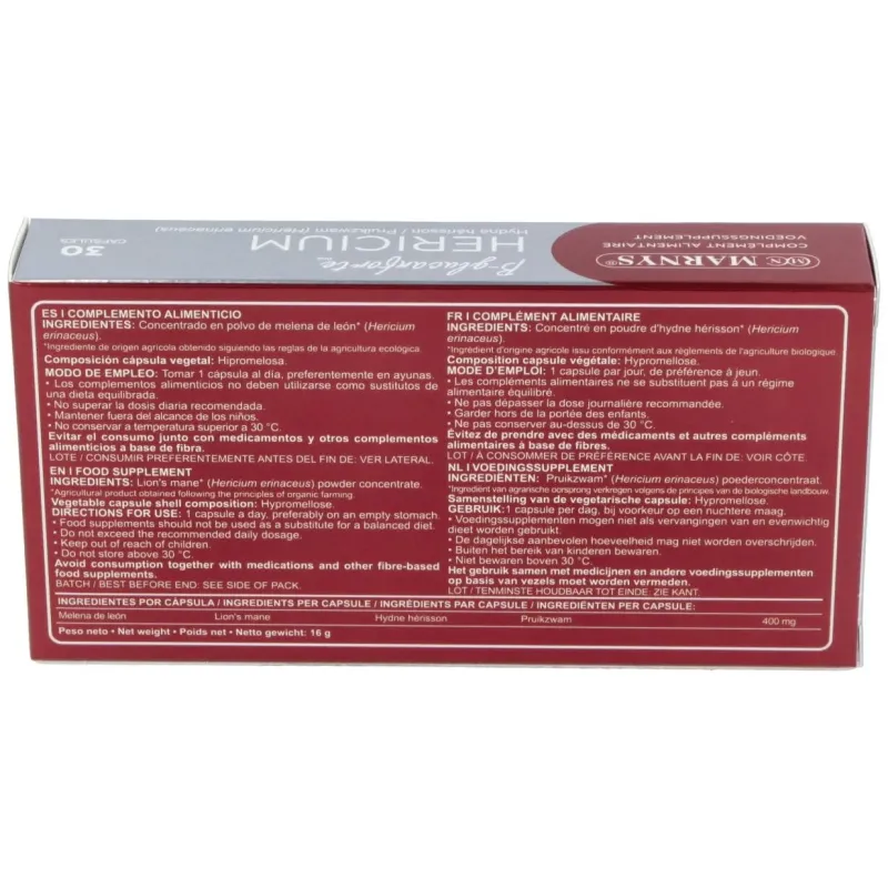 Melena de leon bio 30cap. | Farmacia Barata