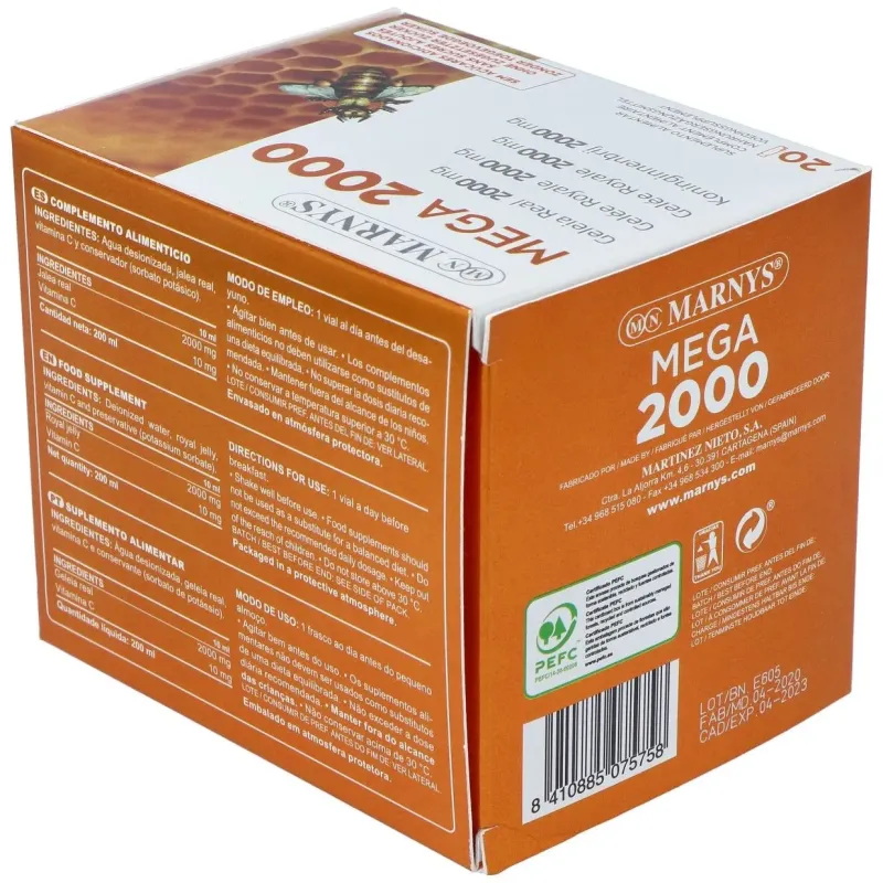 Jalea real mega 2000mg 20viales 2 | Farmacia Barata