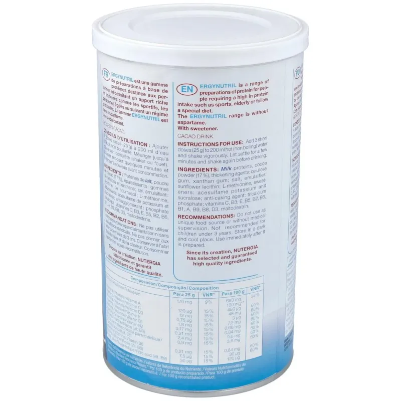 Ergynutril (proteinas) cacao polvo 350gr. | Farmacia Barata Ergynutril (proteinas) cacao polvo 350gr. | Farmacia Barata