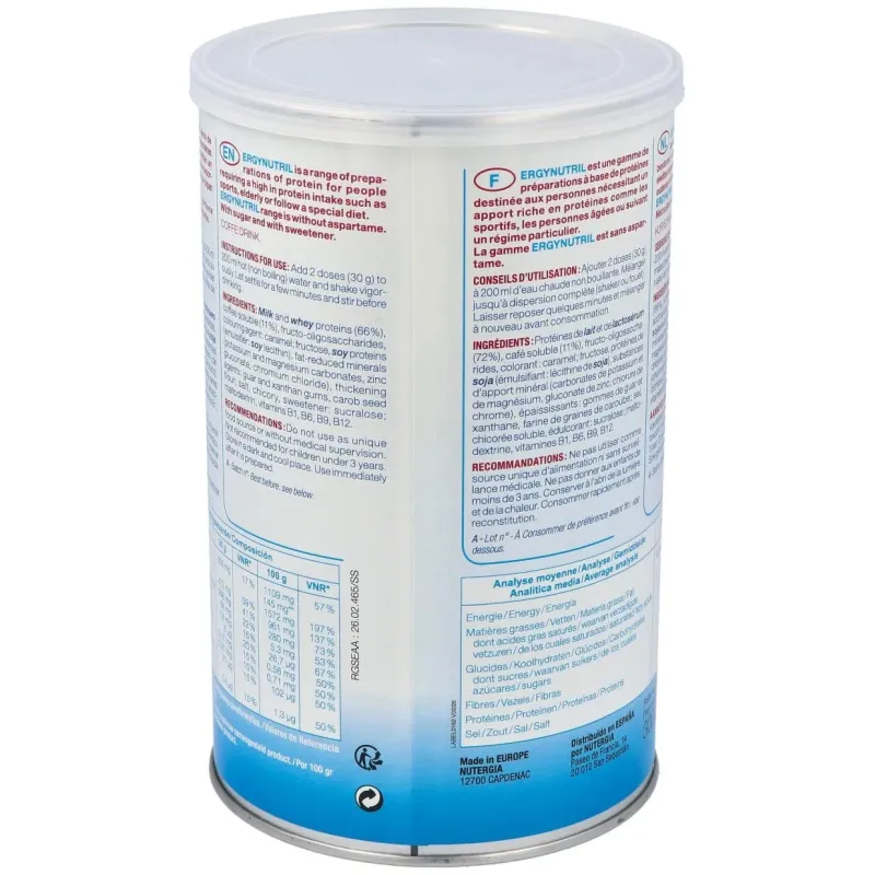 Ergynutril (proteinas) cafe polvo 300gr. | Farmacia Barata Ergynutril (proteinas) cafe polvo 300gr. | Farmacia Barata