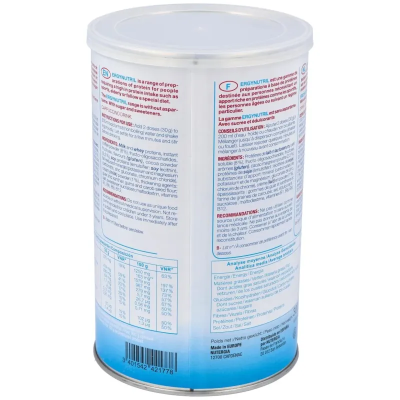 Ergynutril (proteinas) capuccino polvo 300gr. 2 | Farmacia Barata