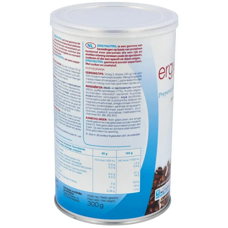 Ergynutril (proteinas) cafe polvo 300gr. | Farmacia Barata Ergynutril (proteinas) cafe polvo 300gr. | Farmacia Barata