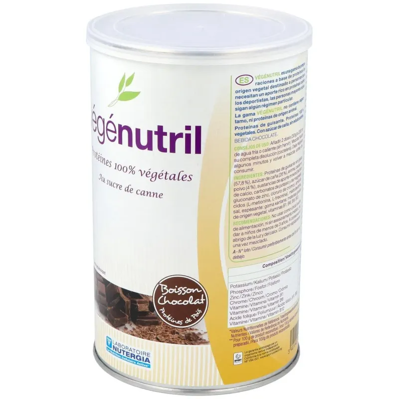 Vegenutril prot.guisante chocolate bote 300gr. 2 | Farmacia Barata