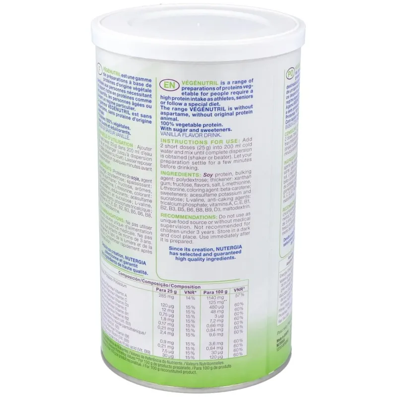 Vegenutril vainilla bote 300gr. | Farmacia Barata