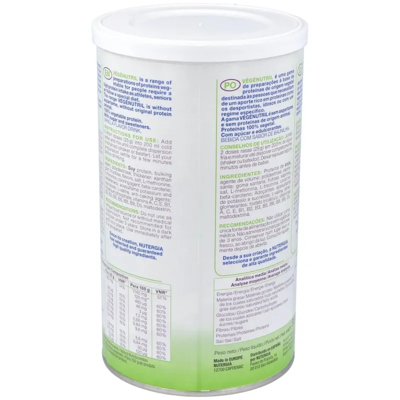 Vegenutril vainilla bote 300gr. | Farmacia Barata