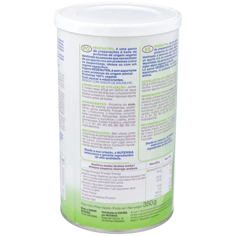 Vegenutril vainilla bote 300gr. | Farmacia Barata