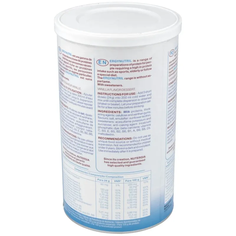 Ergynutril (proteinas) vainilla polvo 350gr. | Farmacia Barata
