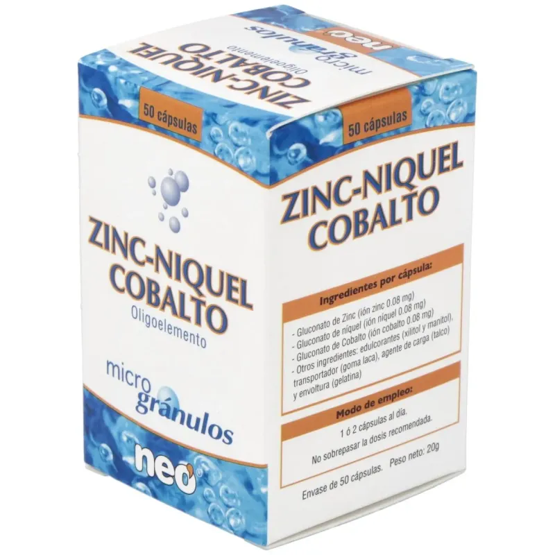 Zinc-niquel-cobalto microgranulos neo 50cap. | Farmacia Barata