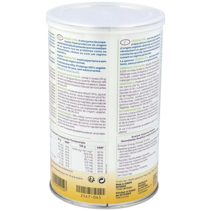 Vegenutril prot.guisante chocolate bote 300gr. 2 | Farmacia Barata