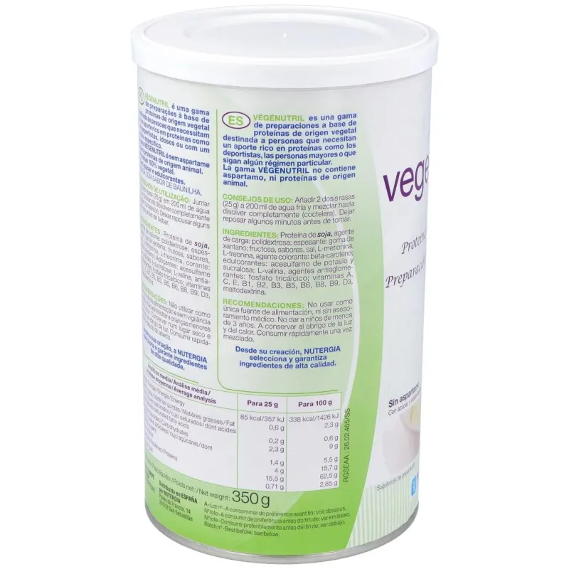 Vegenutril vainilla bote 300gr. | Farmacia Barata