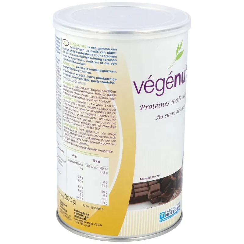 Vegenutril prot.guisante chocolate bote 300gr. 2 | Farmacia Barata