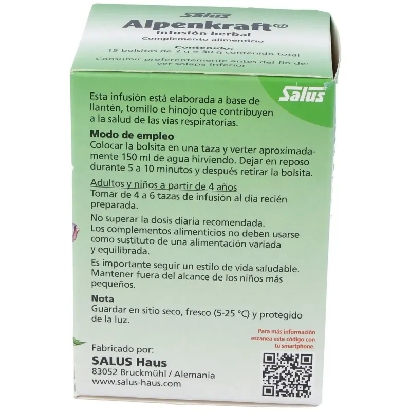 Alpenkraft infusion 15sbrs. | Farmacia Barata