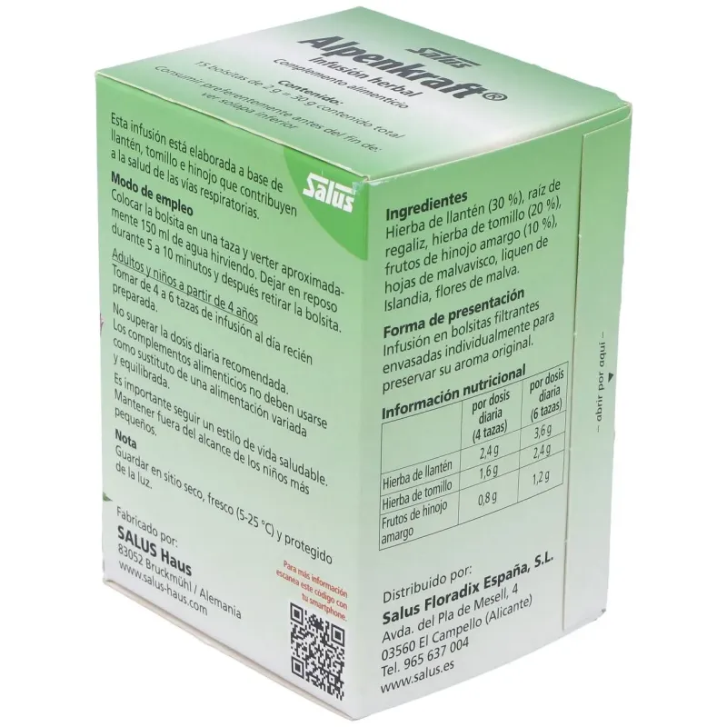 Alpenkraft infusion 15sbrs. | Farmacia Barata