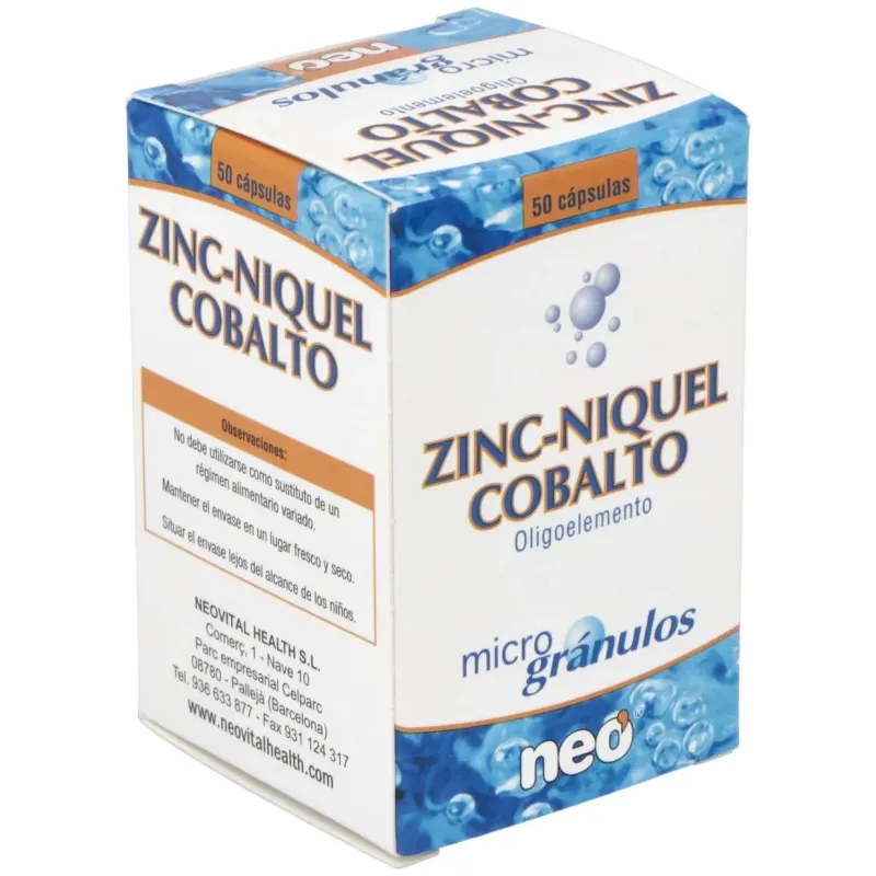 Zinc-niquel-cobalto microgranulos neo 50cap. | Farmacia Barata