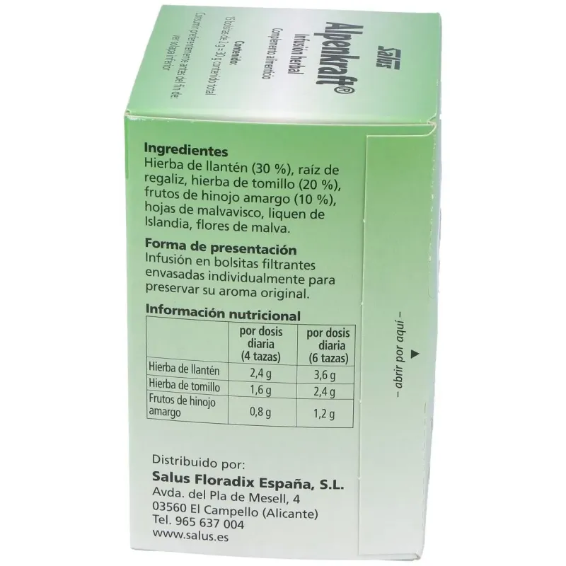 Alpenkraft infusion 15sbrs. | Farmacia Barata