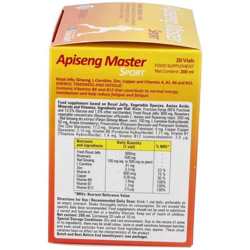 Apiseng master sport (forte) 20amp. | Farmacia Barata Apiseng master sport (forte) 20amp. | Farmacia Barata