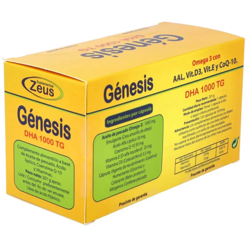 Genesis dha tg 1000 omega 3 120cap. 2 | Farmacia Barata