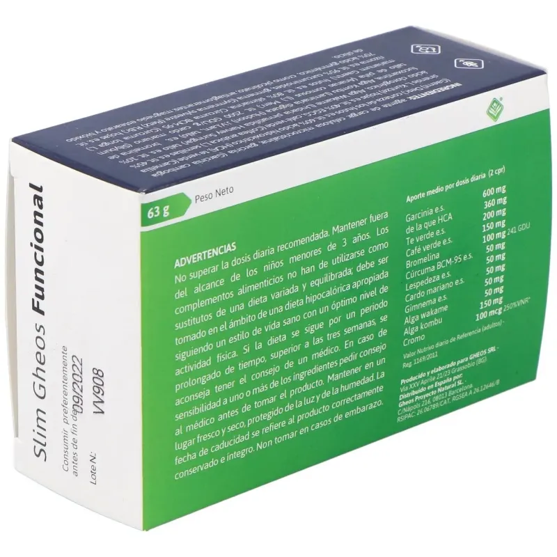 Slim gheos funcional 60comp. | Farmacia Barata
