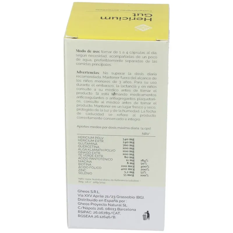 Hericium gut 96cap. | Farmacia Barata