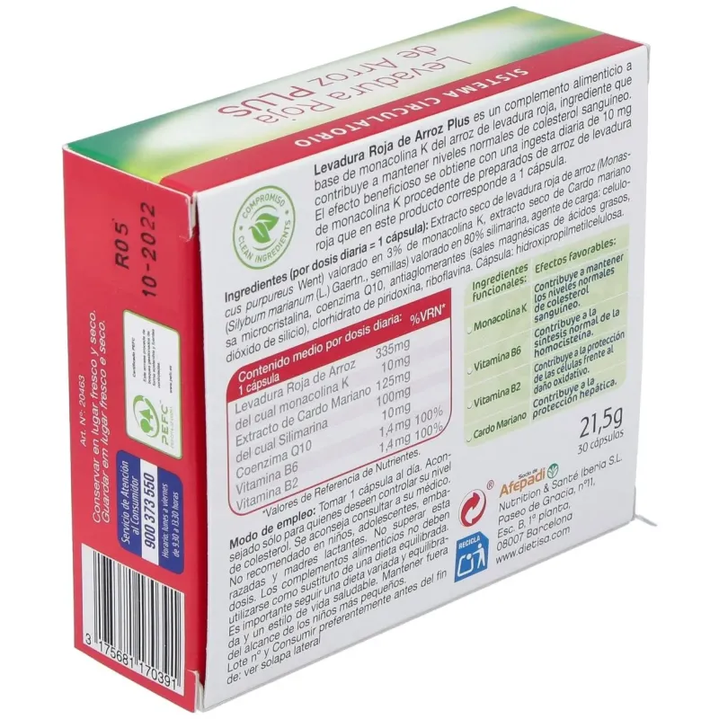 Levadura roja de arroz plus 3% 30cap. 2 | Farmacia Barata Levadura roja de arroz plus 3% 30cap. 2 | Farmacia Barata