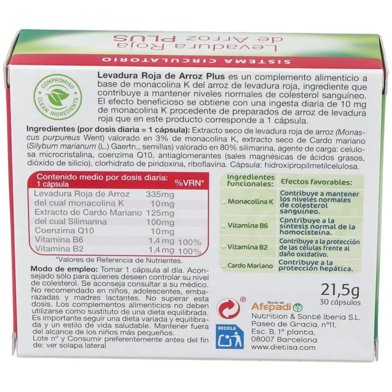 Levadura roja de arroz plus 3% 30cap. 2 | Farmacia Barata Levadura roja de arroz plus 3% 30cap. 2 | Farmacia Barata