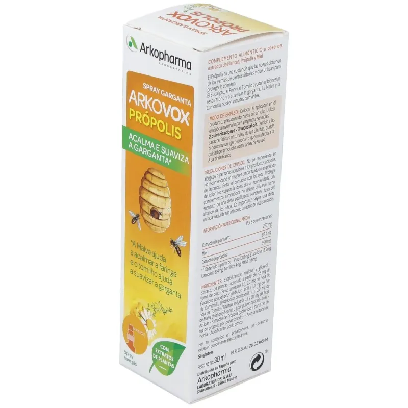 Arkovox propolis garganta spray 30ml. 2 | Farmacia Barata