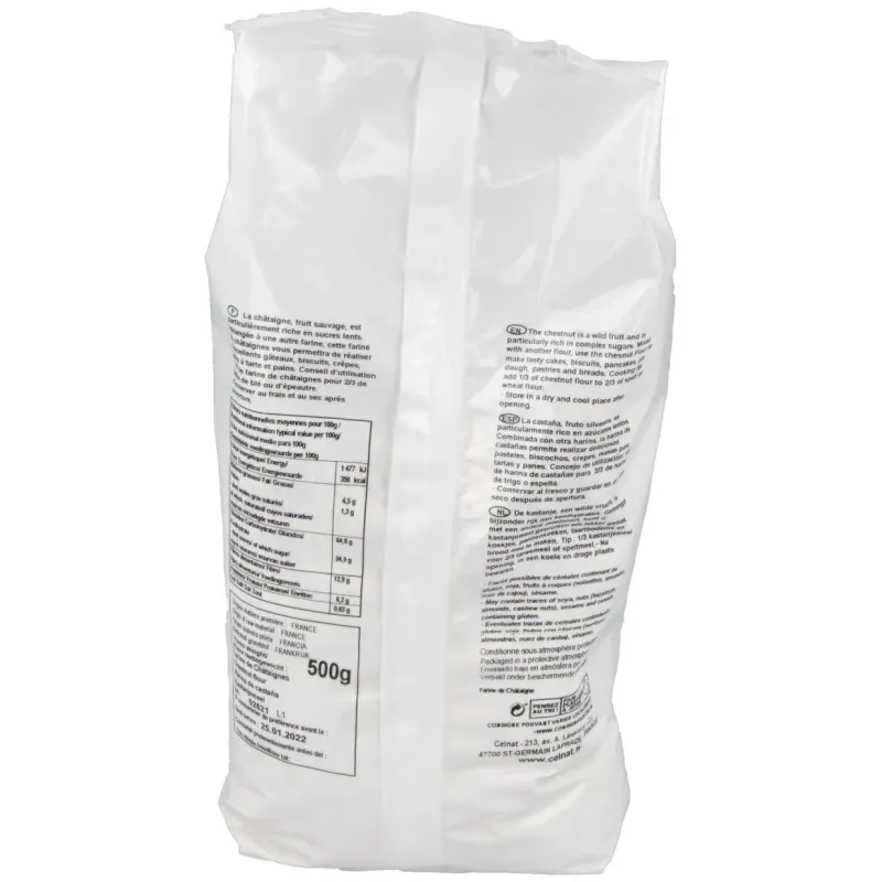 Celnat harina castañas bio 500g | Farmacia Barata Celnat harina castañas bio 500g | Farmacia Barata