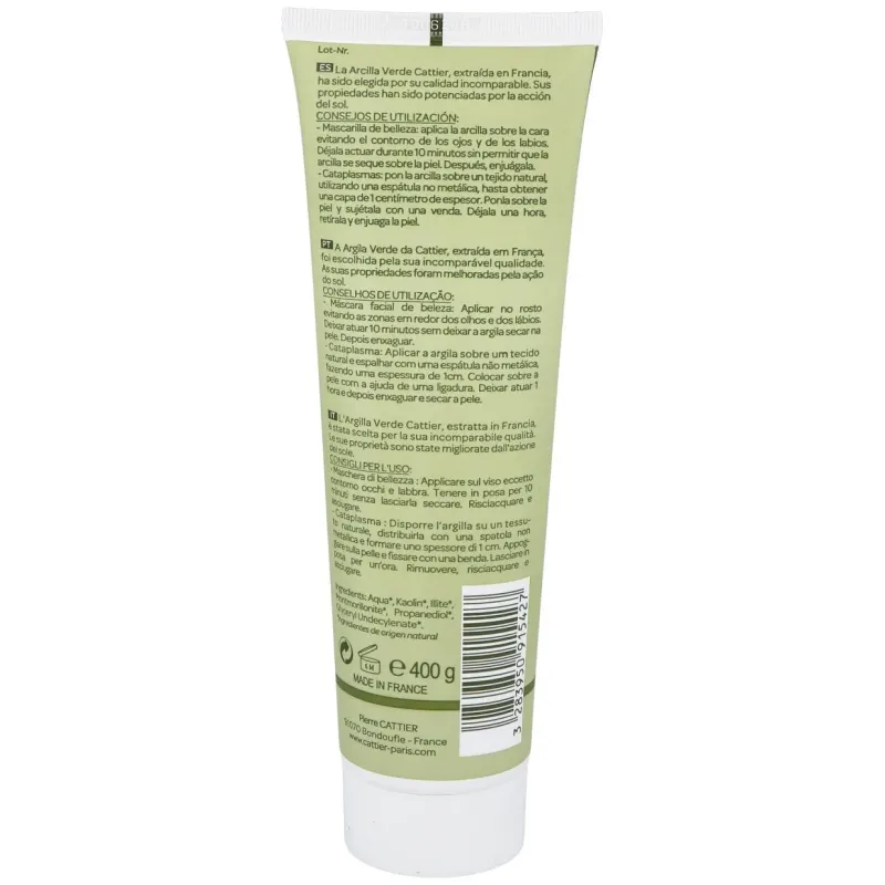 Arcilla verde en tubo 400gr. | Farmacia Barata Arcilla verde en tubo 400gr. | Farmacia Barata