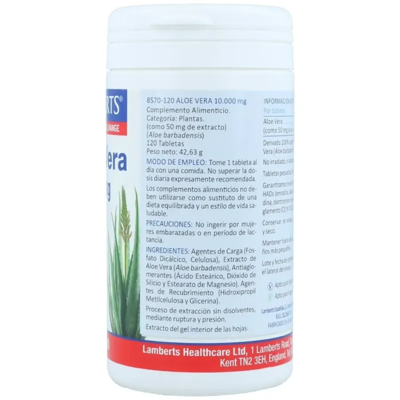 Lamberts aloe vera 10000mg 120comp | Farmacia Barata Lamberts aloe vera 10000mg 120comp | Farmacia Barata