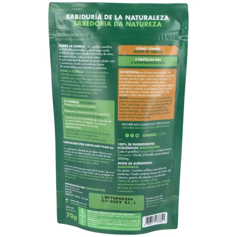 Clorella superalimento 140comp. bio 2 | Farmacia Barata