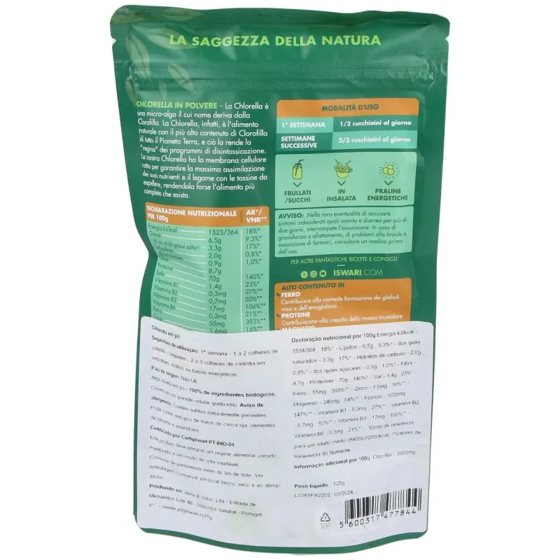 Clorella superalimento 125gr. bio 2 | Farmacia Barata