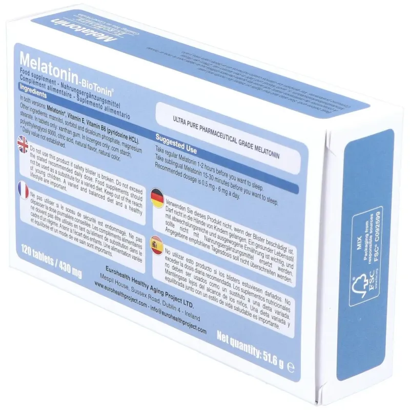 Melatonin biotonin 1,9mg.120comp. | Farmacia Barata