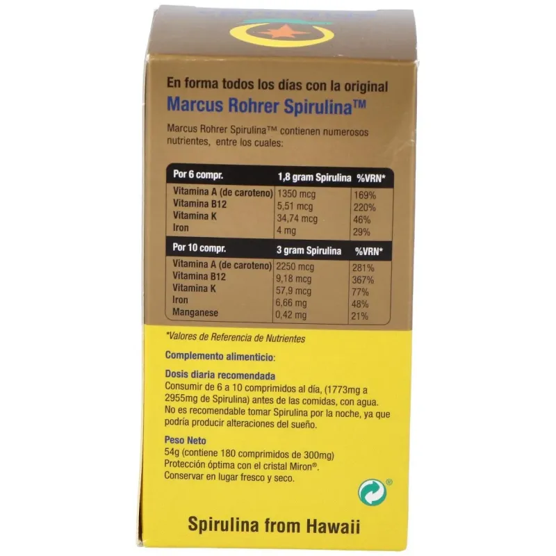 Spirulina 180comp. marcus rohrer 2 | Farmacia Barata