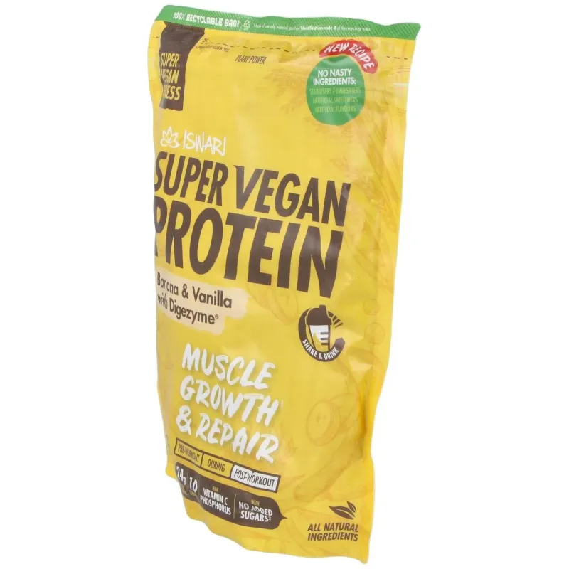 Super vegan protein fitness platano-vainilla 350gr | Farmacia Barata