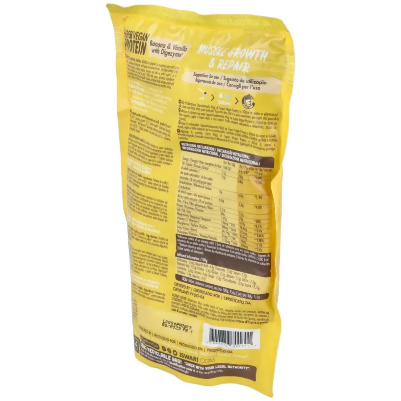 Super vegan protein fitness platano-vainilla 350gr | Farmacia Barata