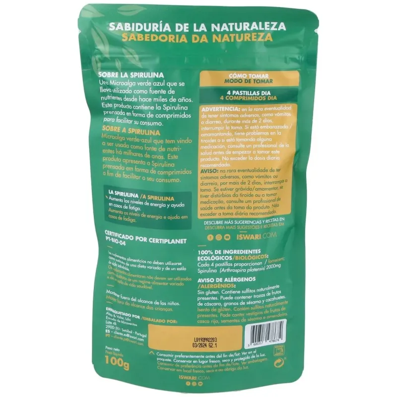 Spirulina superalimento 200comp. bio 2 | Farmacia Barata