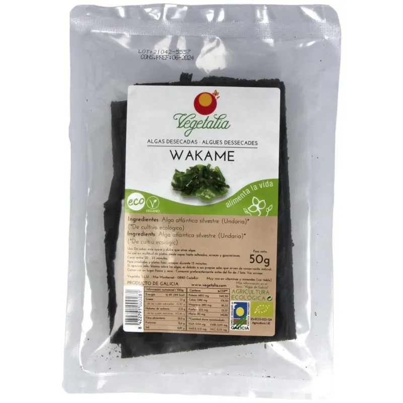 Vegetalia algas wakame 50g | Farmacia Barata Vegetalia algas wakame 50g | Farmacia Barata