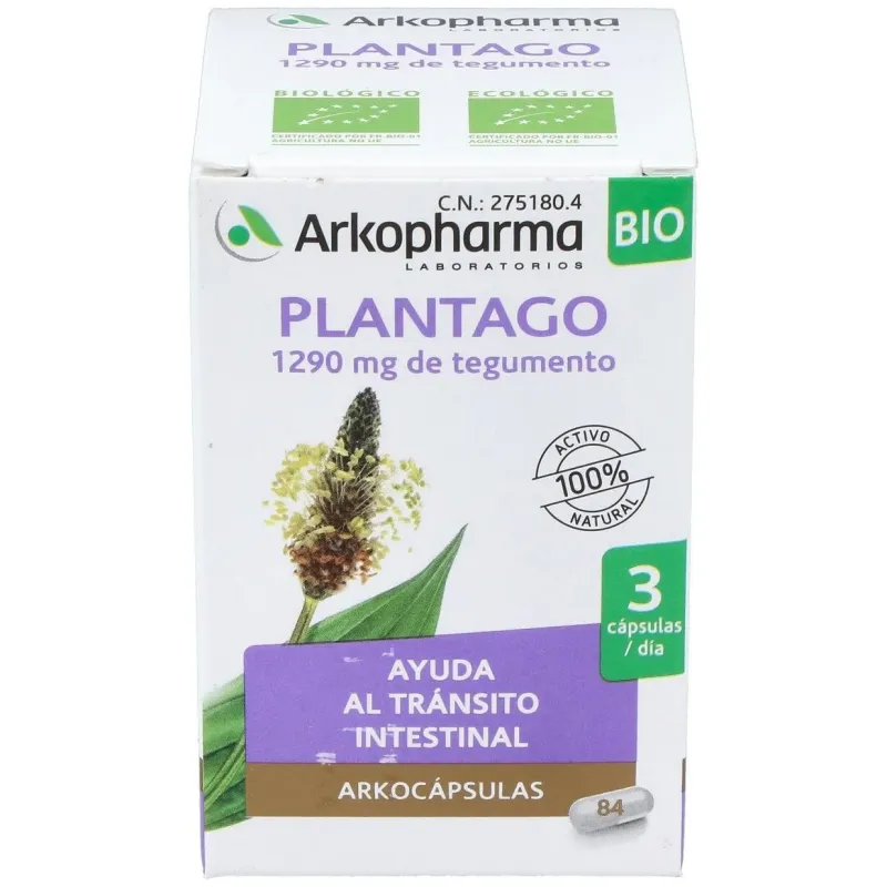 Plantago 84arkocapsulas. bio 3 | Farmacia Barata