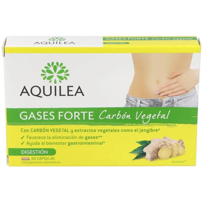 Aquilea gases forte carbon vegetal 60cap. 2 | Farmacia Barata