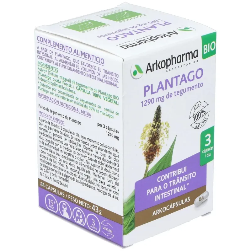Plantago 84arkocapsulas. bio 3 | Farmacia Barata