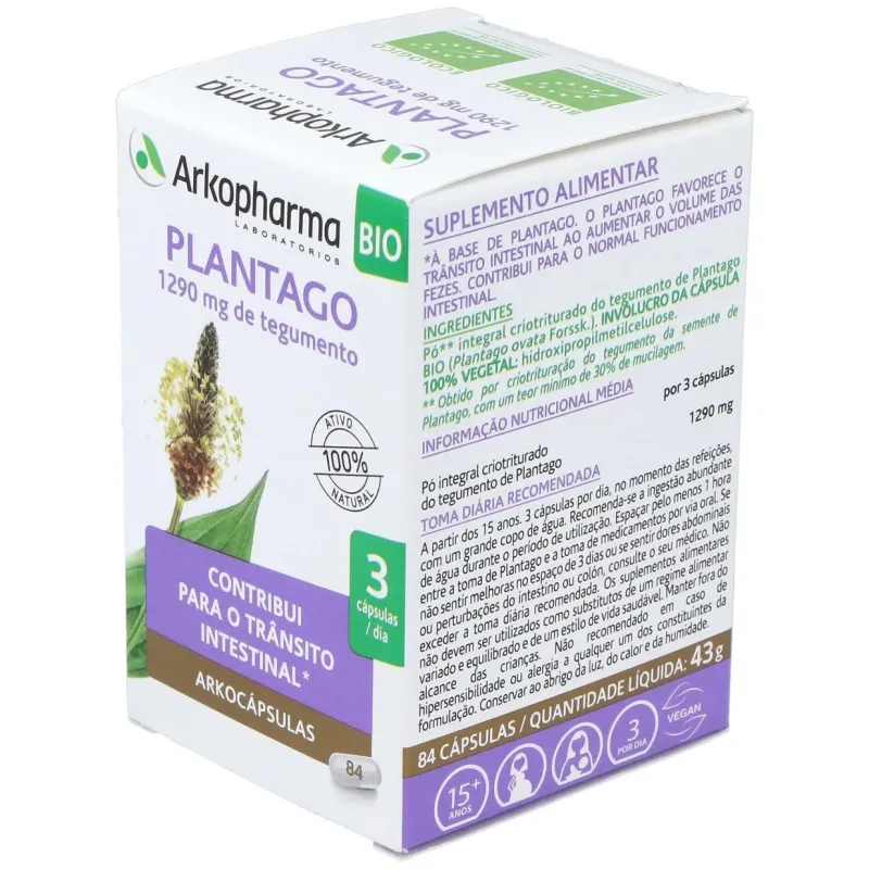 Plantago 84arkocapsulas. bio 3 | Farmacia Barata